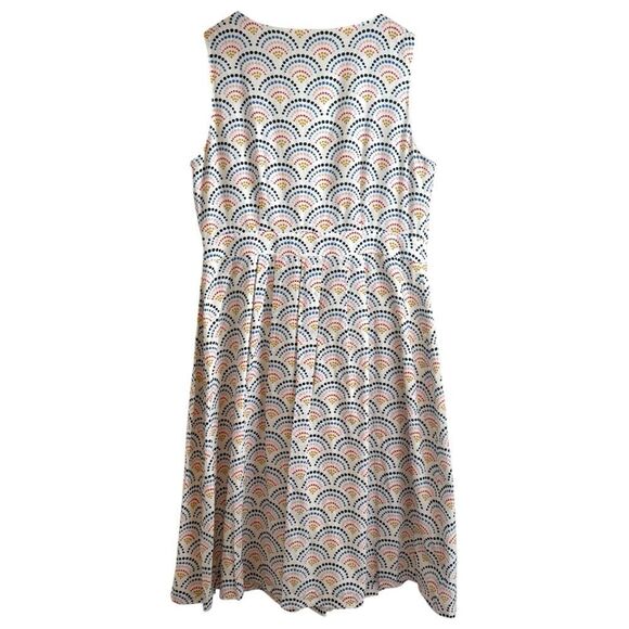 BODEN Arwen Cream Sunshine Print Sleeveless Cotton, Linen Midi Dress Size 14 - Picture 6 of 11